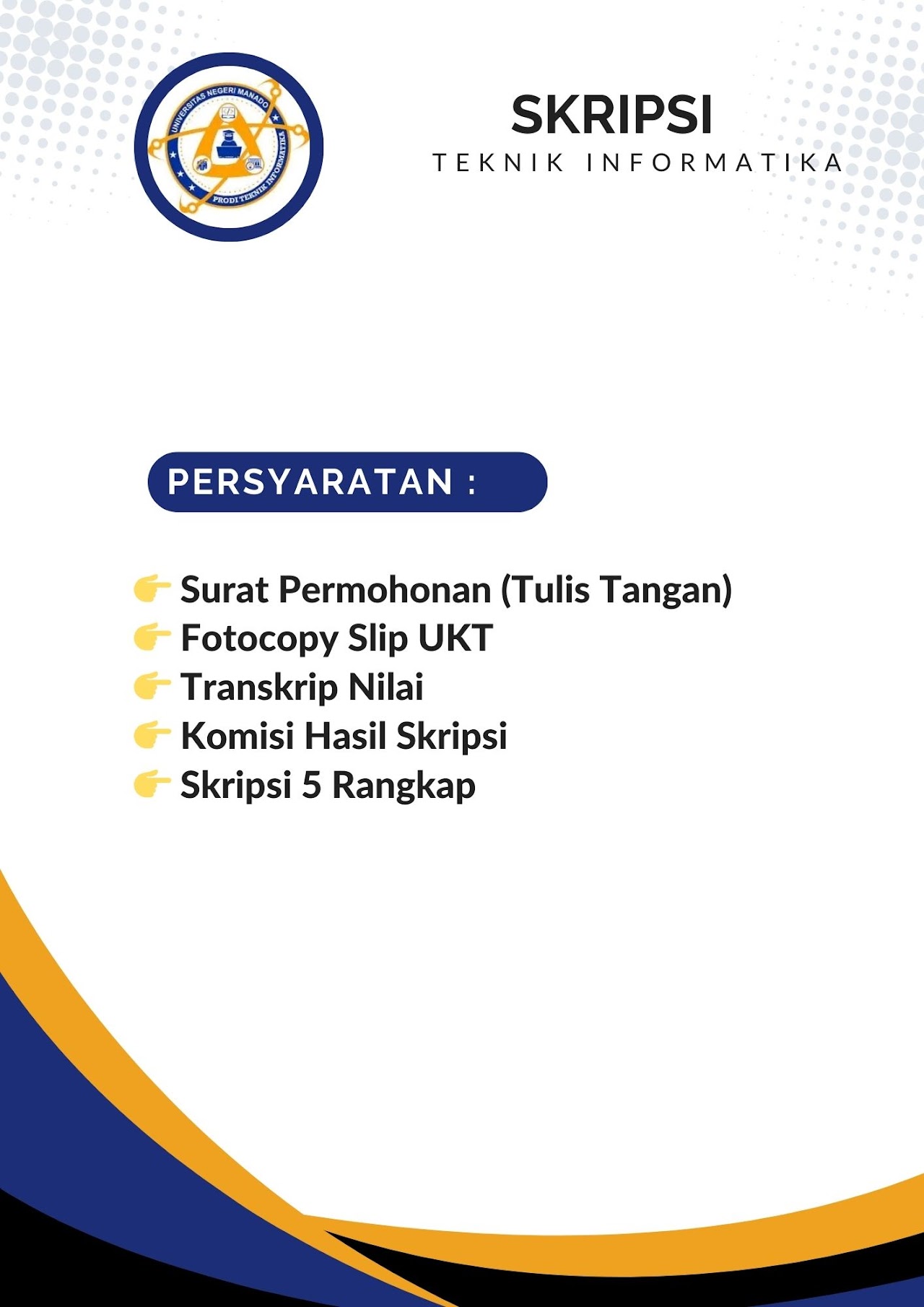 Info Ujian Hasil Prodi TI UNIMA